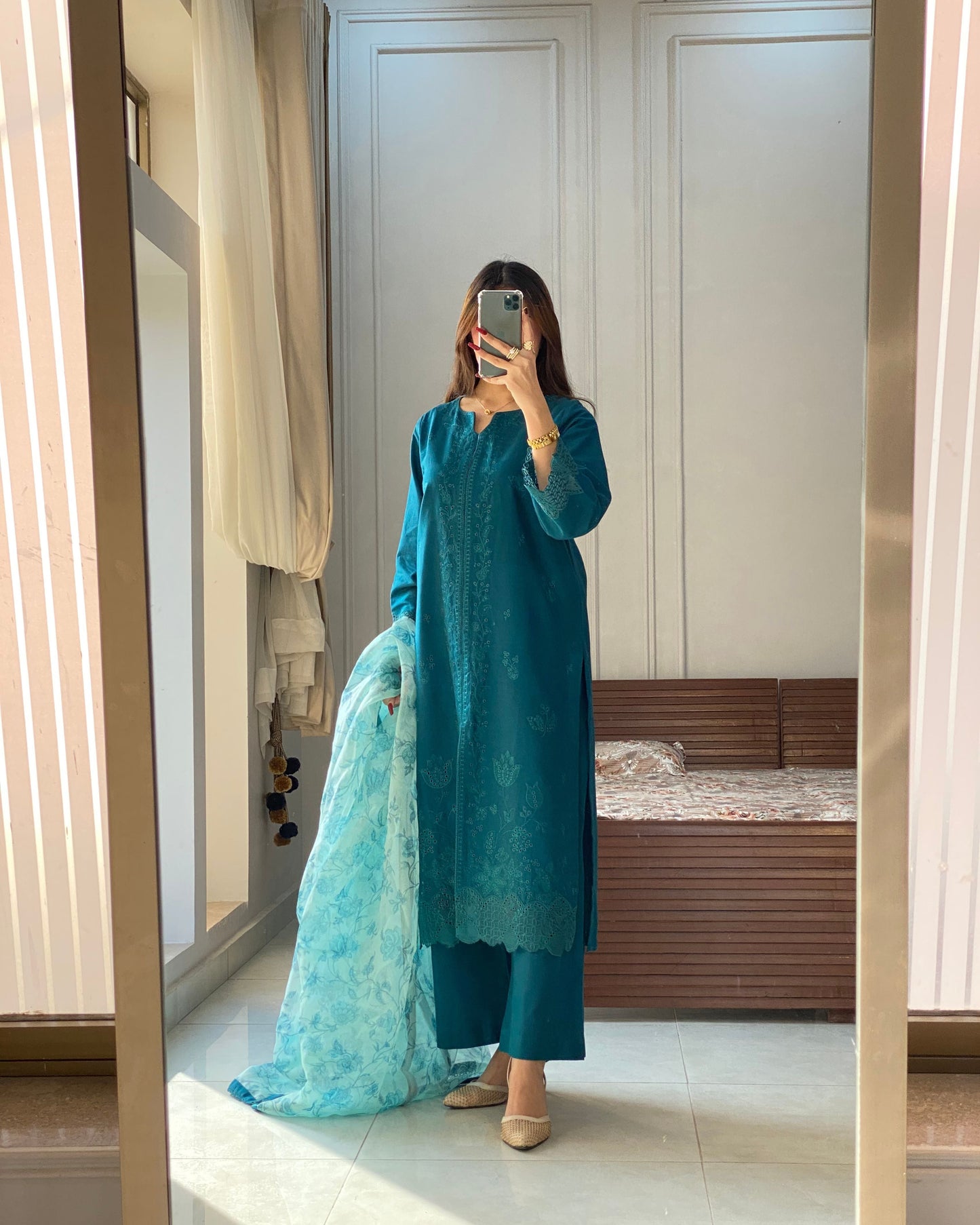 Deep Zink Embroidered 3PC Stich Suite | HU 24