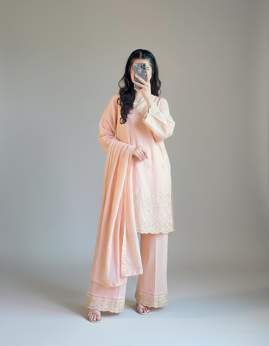 Only 2-Piece Embroidered Lawn Suit | HU 21