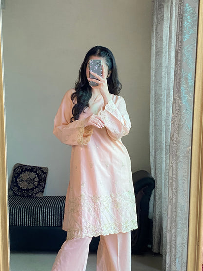 Only 2-Piece Embroidered Lawn Suit | HU 21