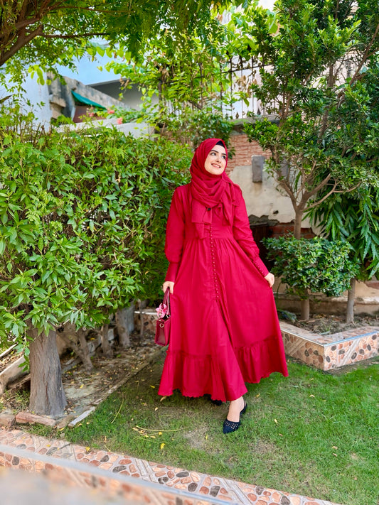 Ethereal Dyed Lawn Tier Dress | HU 17