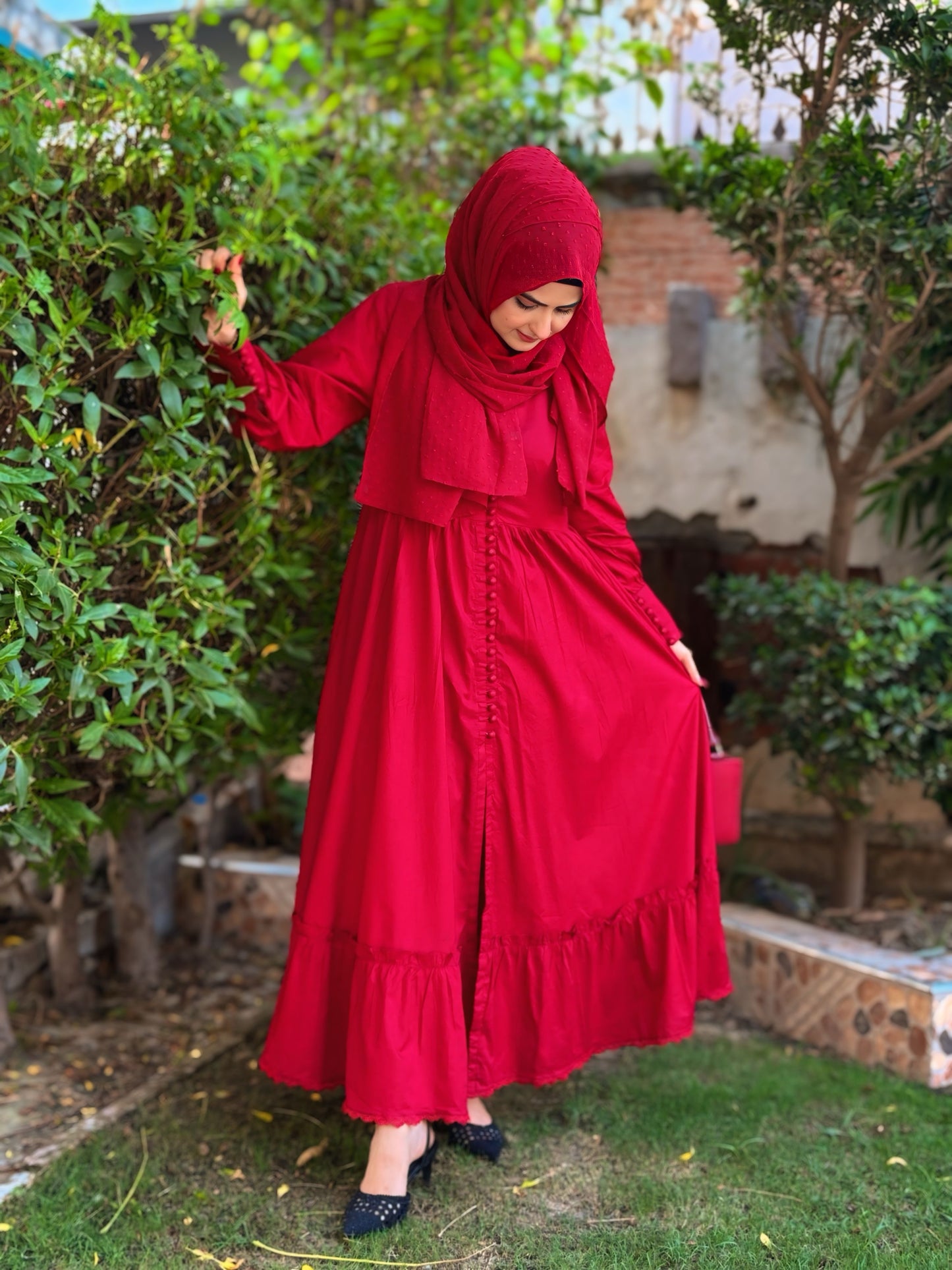 Ethereal Dyed Lawn Tier Dress | HU 17