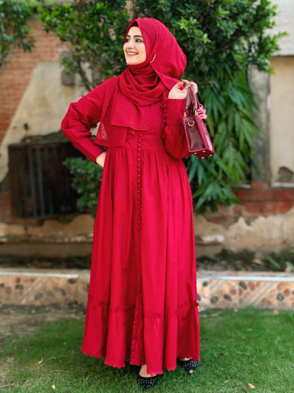 Ethereal Dyed Lawn Tier Dress | HU 17