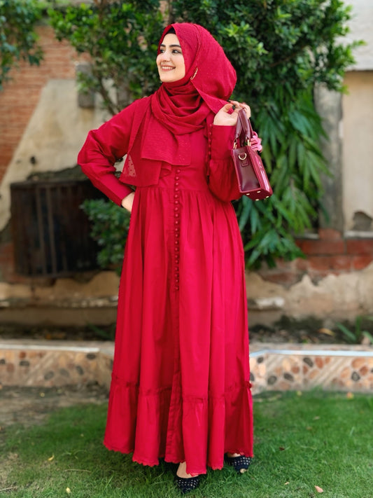 Ethereal Dyed Lawn Tier Dress | HU 17